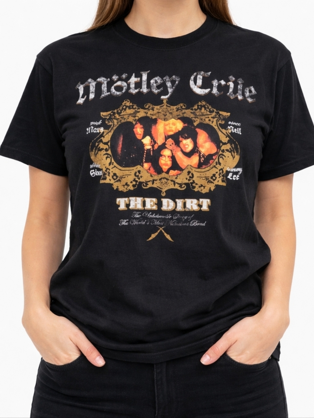 Mötley Crüe “The Dirt” Graphic Band T-Shirt Black Rock Tee